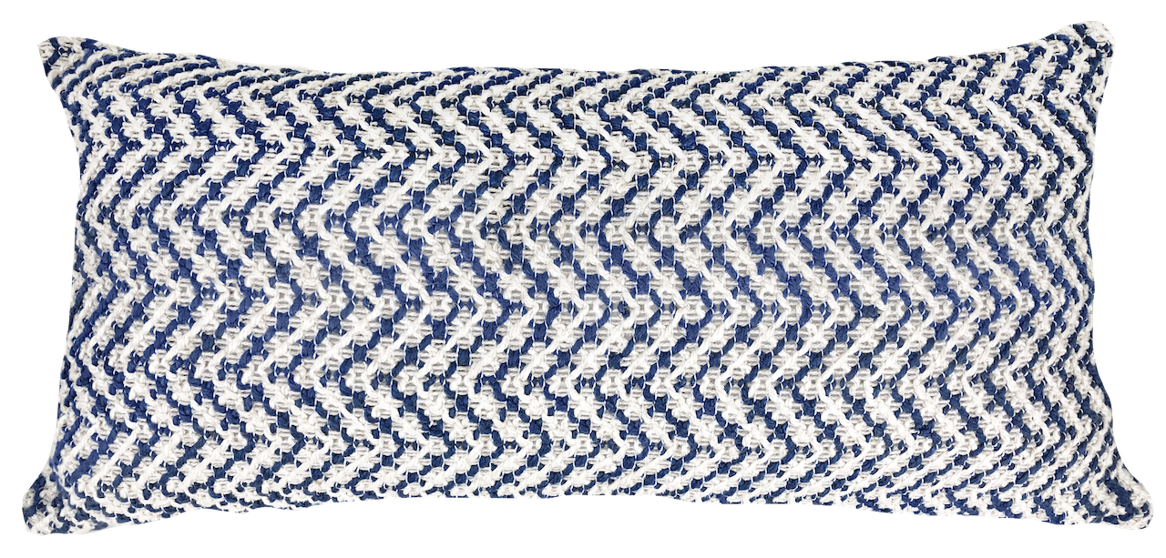 Almofada Croche Tramado Decortextil 25x52 - Azul 3