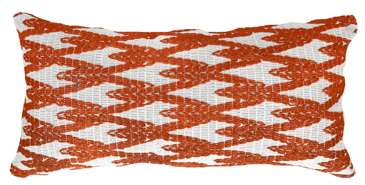Almofada Croche Tramado Decortextil 25x52 - Laranja 2