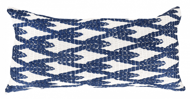 Almofada Croche Tramado Decortextil 25x52 - Azul 2