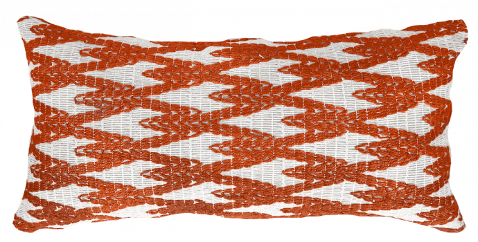 Almofada Croche Tramado Decortextil 25x52 - Laranja 2