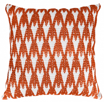 Almofada Croche Tramado Decortextil 52x52 - Laranja 2