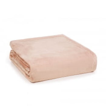 Cobertor Casal Trussardi 100% Microfibra Aveludado Piemontesi Rosa Perla